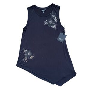 Simply Vera Black Floral Tank Top